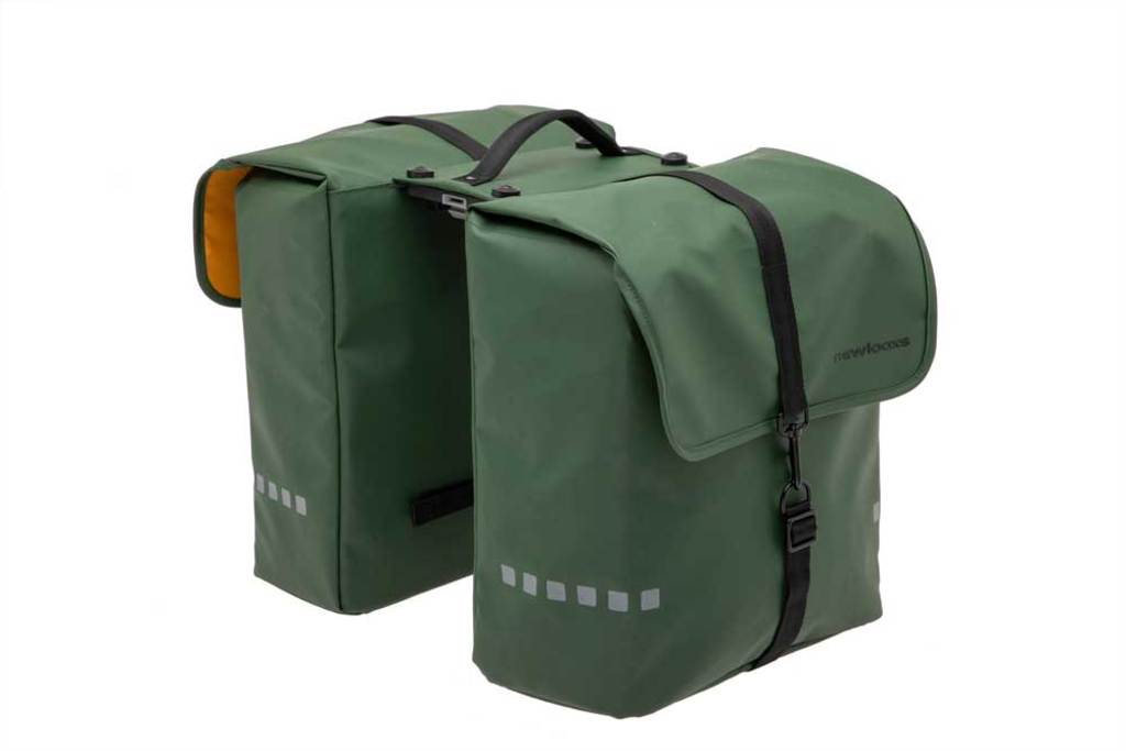 Dubbele-Fietstas-New-Looxs-Odense-Double-MIK-39-Liter-Green Dubbele-Fietstas-New-Looxs-Odense-Double-MIK-39-Liter-Green